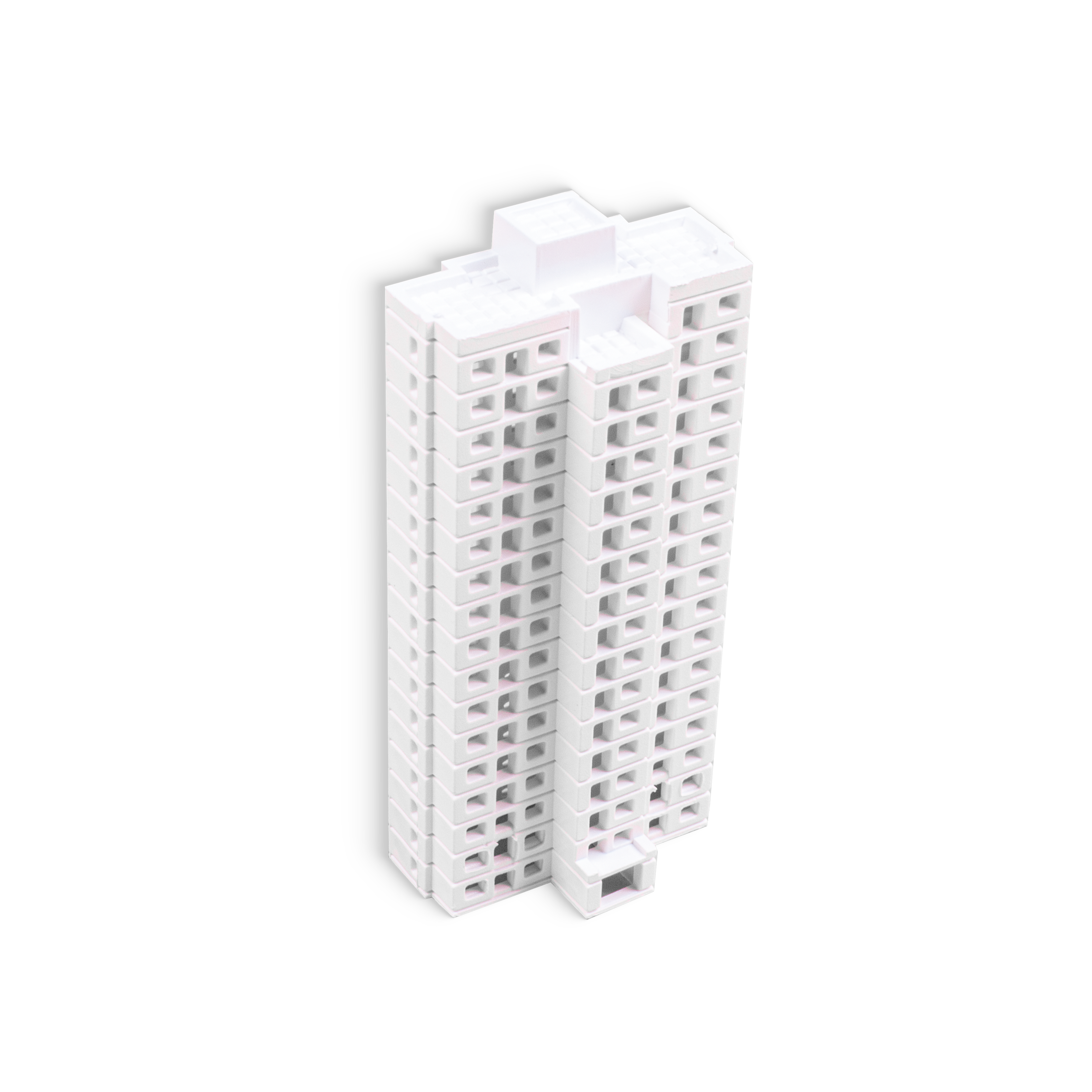 Miniature Multi Storey Building 17 Floors L35 X W18 X H72mm1pc