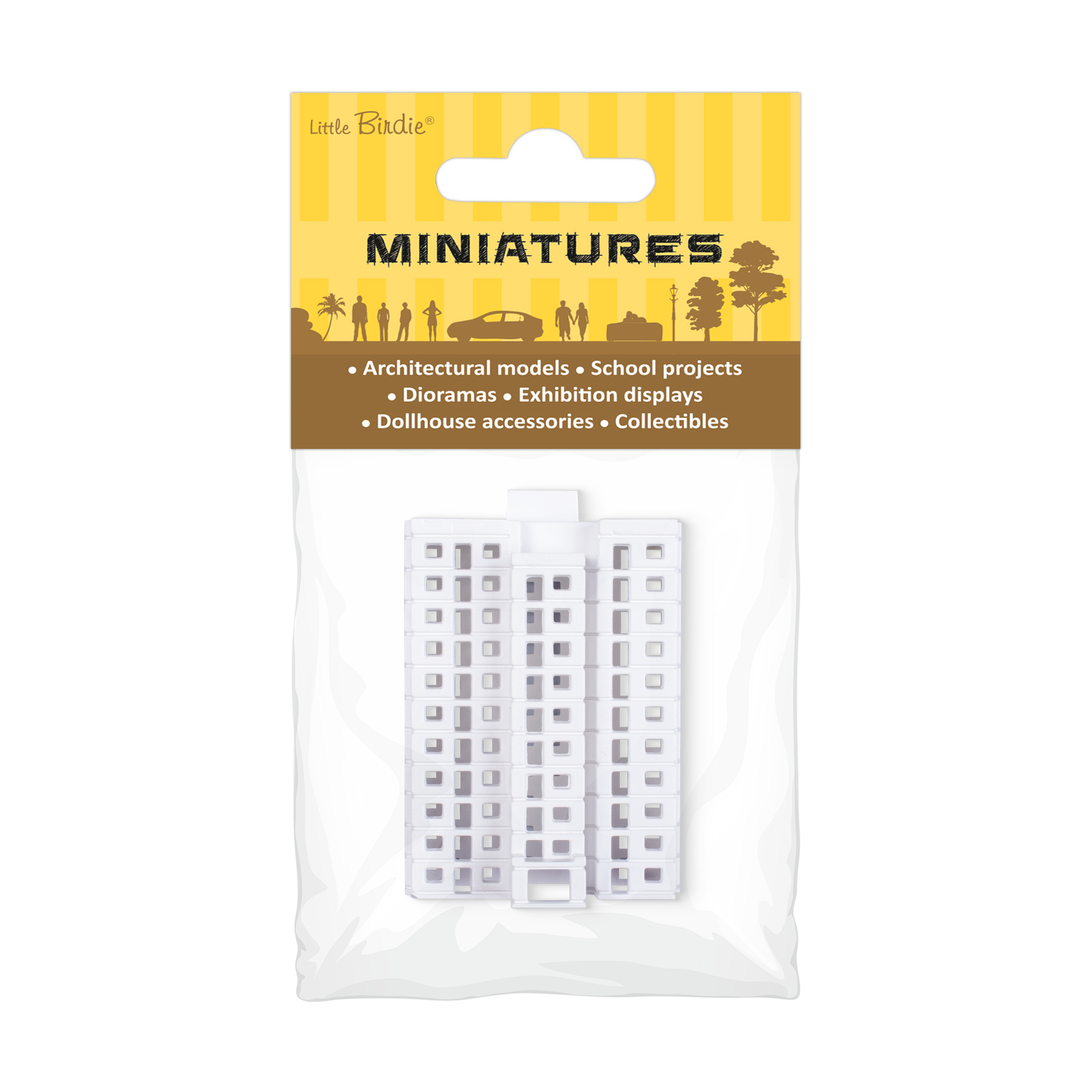 Miniature Multi Storey Building 11 Floors L35 X W18 X H50mm1pc