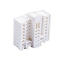 Miniature Apartment Building 2 part set White L39 X W26 X H41mm1pc