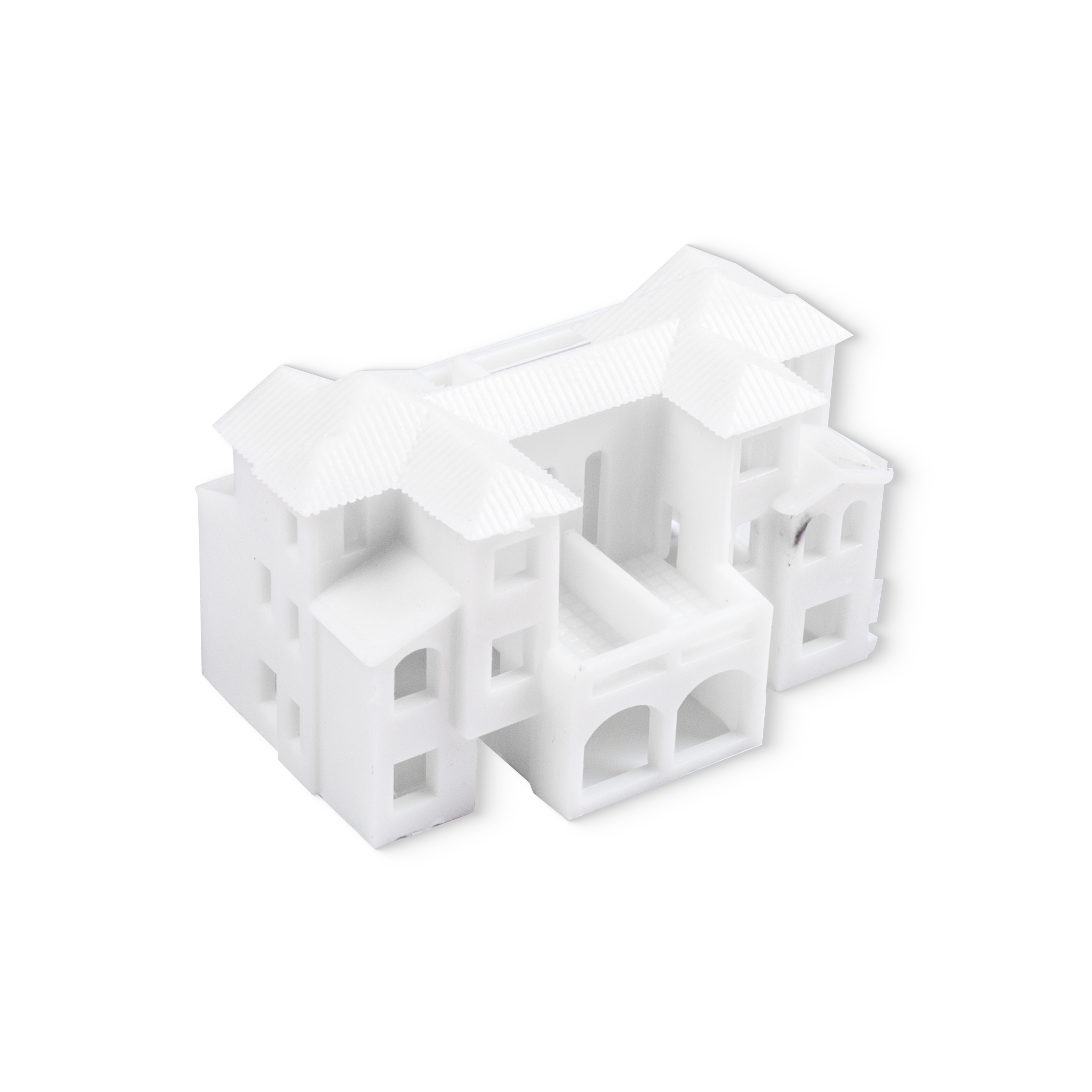 Miniature Villa 3 Floors White L40 X W26 XH25mm1pc