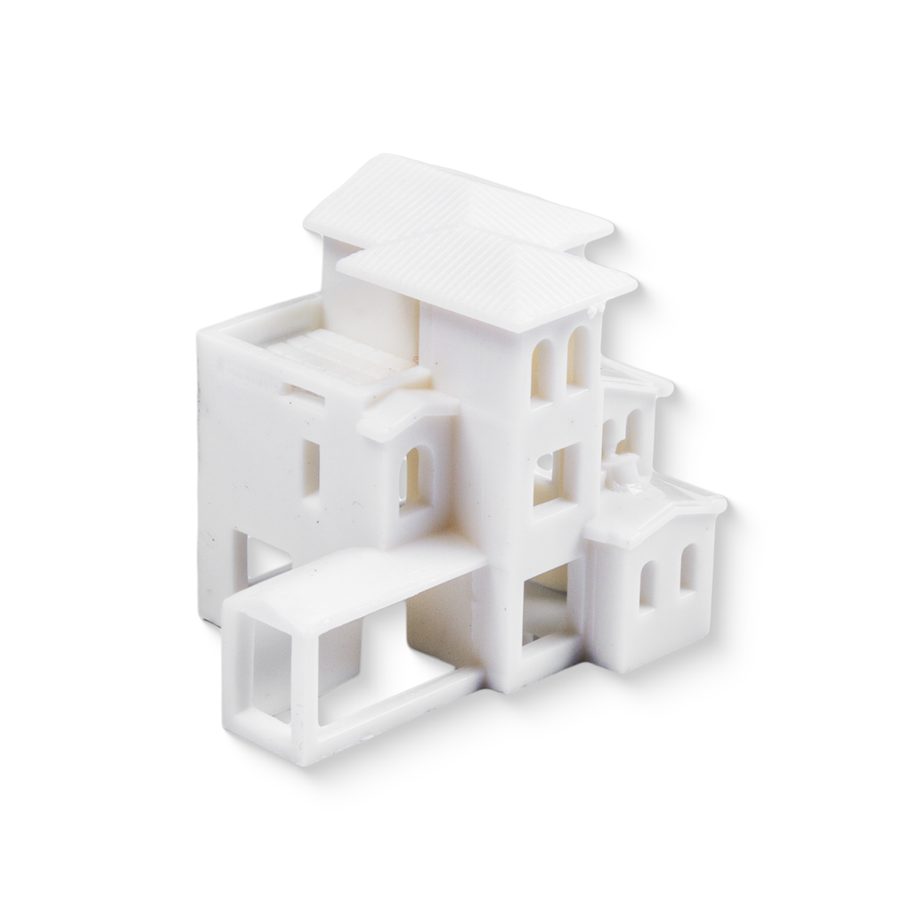 Miniature Villa 3 Floors White L30 X W23 XH25mm1pc