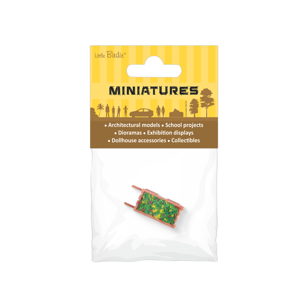 Miniature Push Cart L14 X W8 XH7mm 1pc