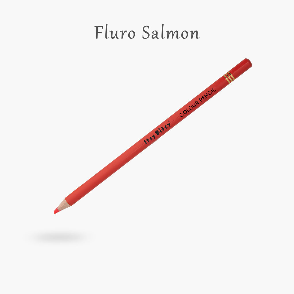 Premium Artist Fluro Colour Pencil 1pc - Fluro Salmon