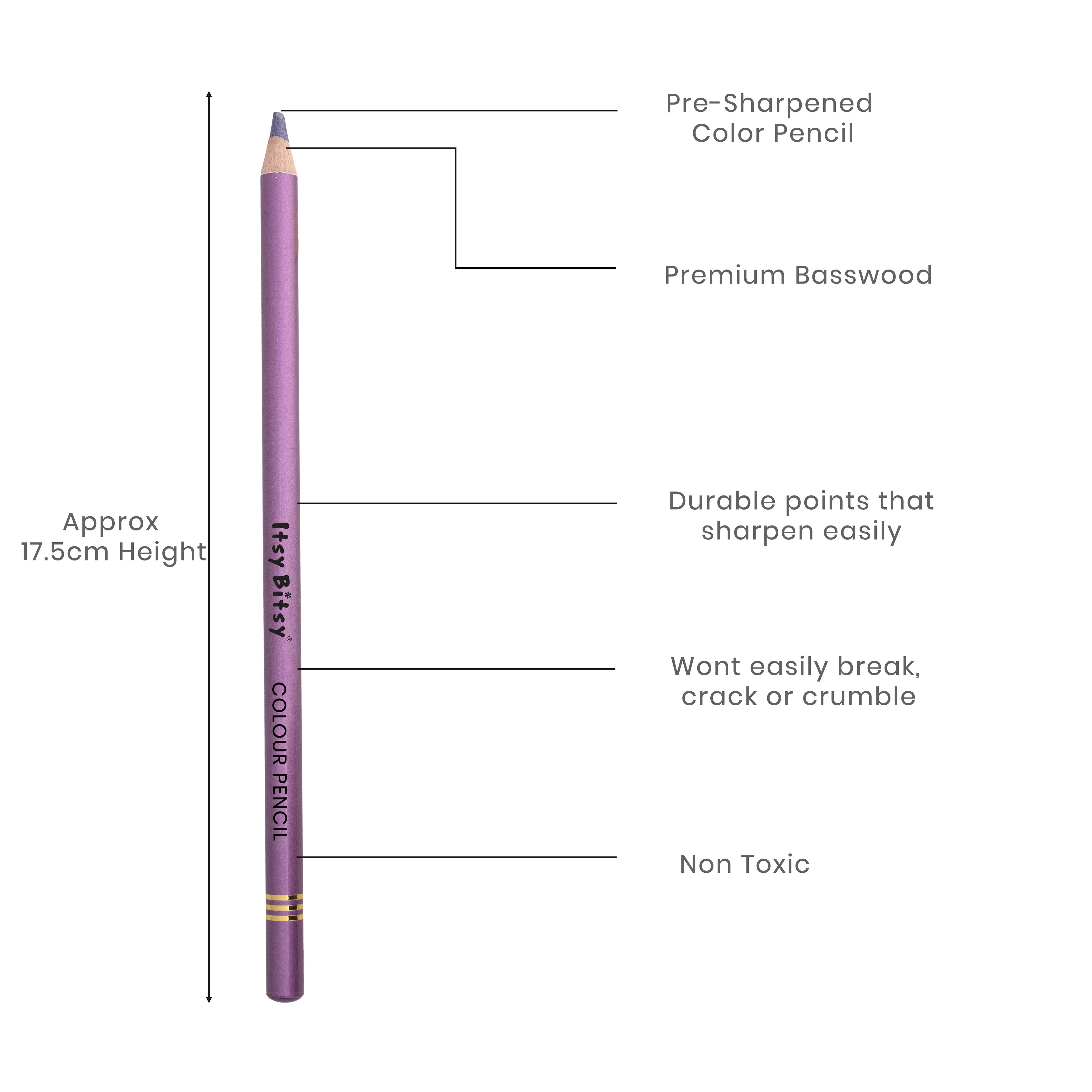 Premium Artist Metallic Colour Pencil 1pc - Metallic Purple