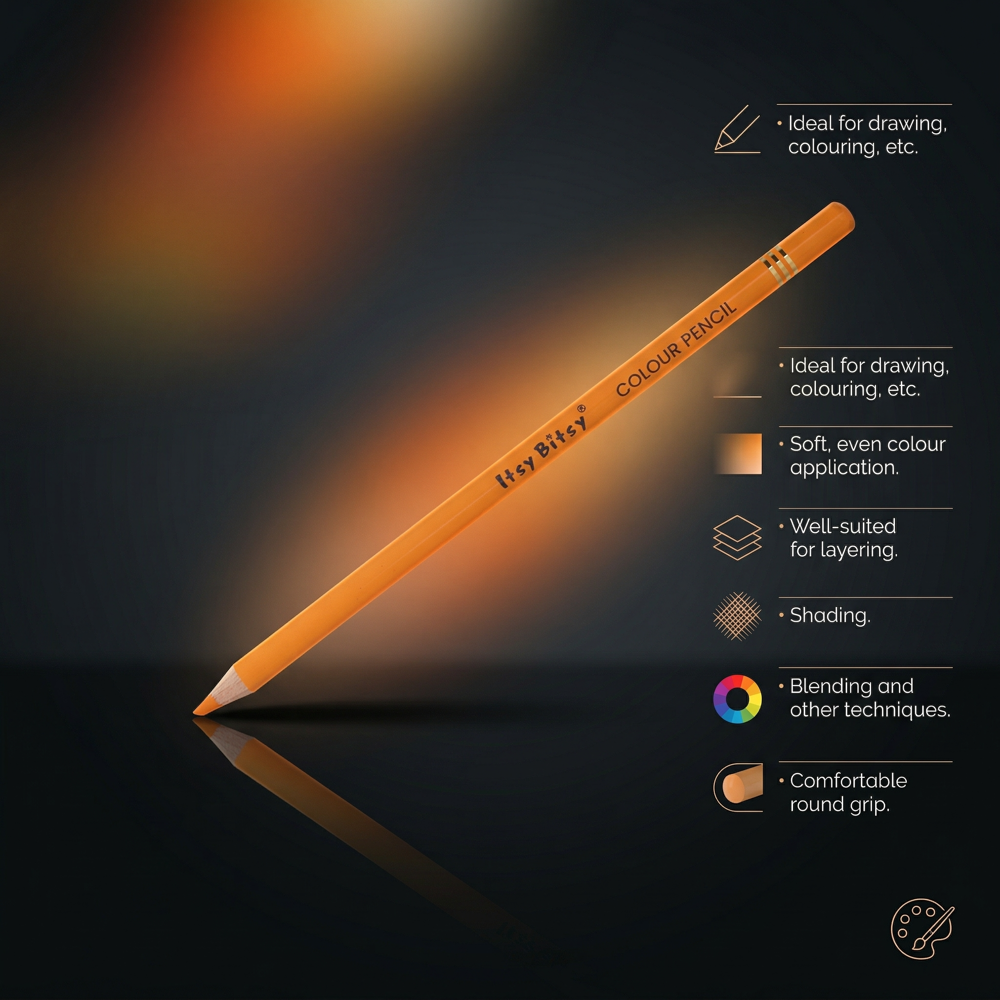 Premium Artist Colour Pencils - Pack of 24 Colours 1Box