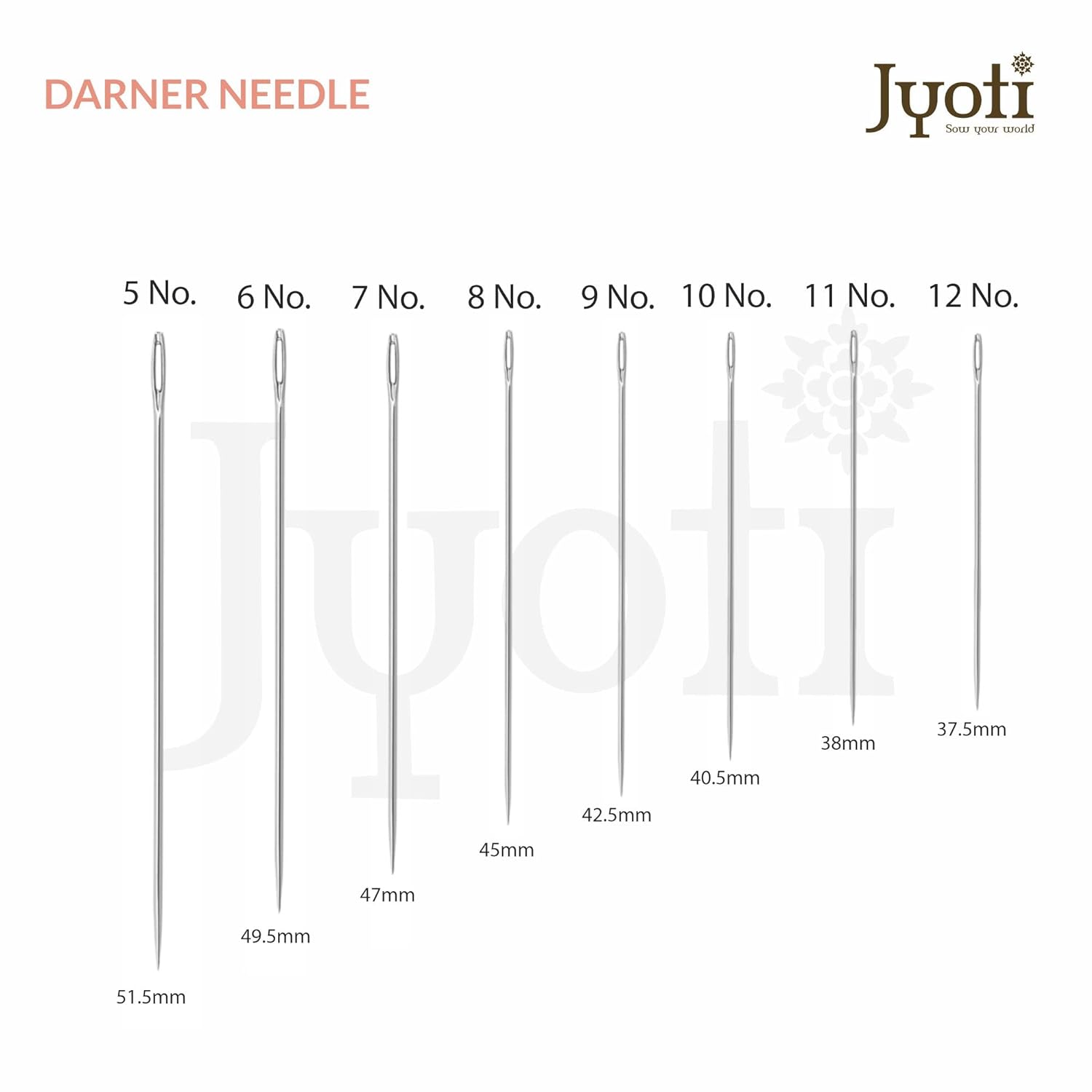 Sewing Needle Long Darners No.6 20 Pc