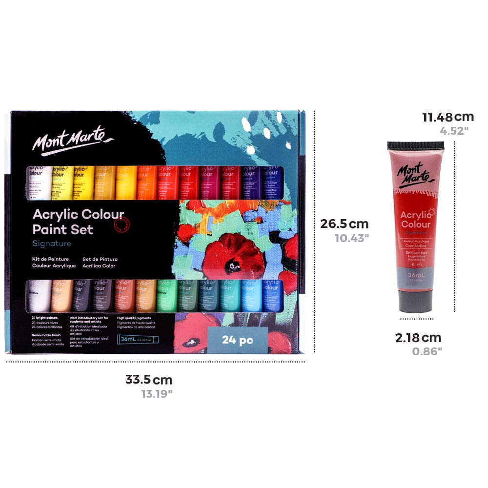 Mont Marte Signature Acrylic Paint Set 24Pc X 36ML