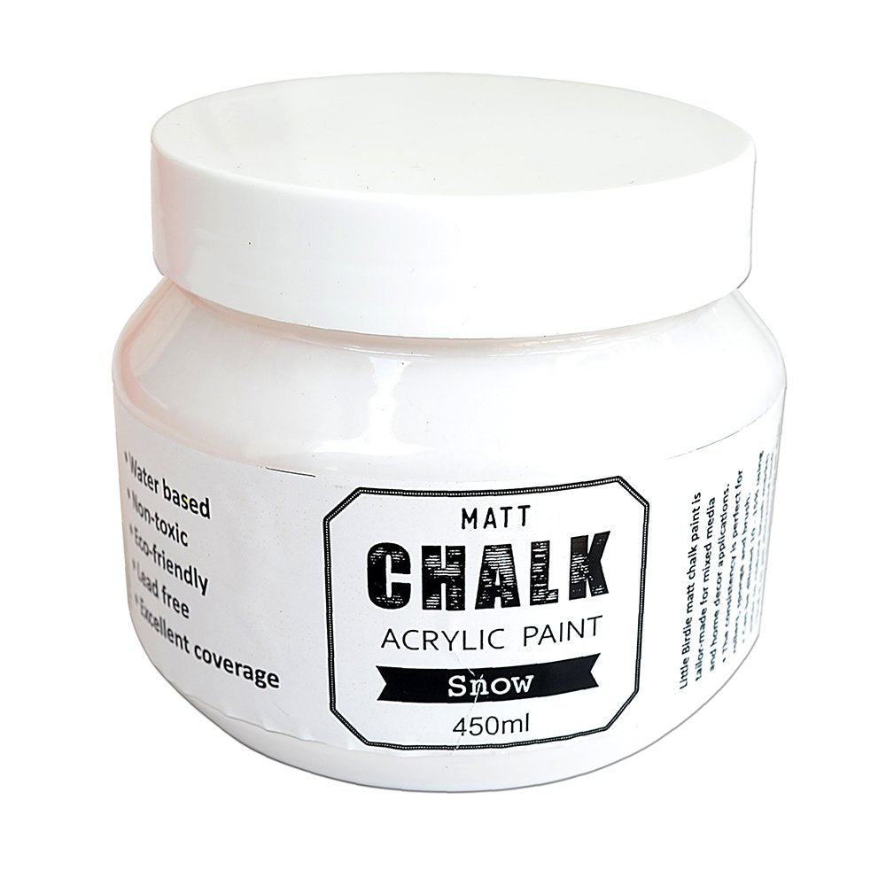 Home Decor Chalk Paint Snow 450ml Jar