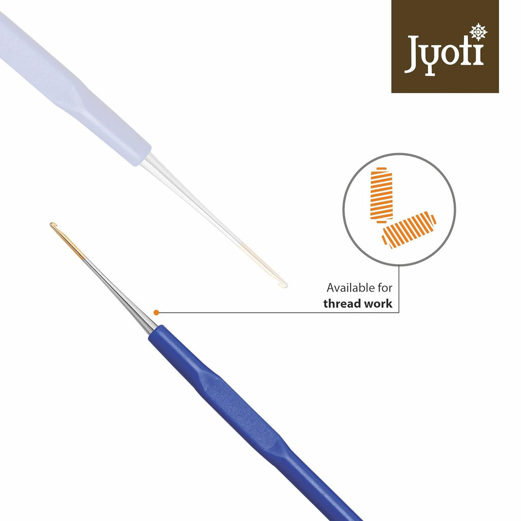 Crochet Hooks Plastic Handle(Gold Point) For Thread No.8 1Pc