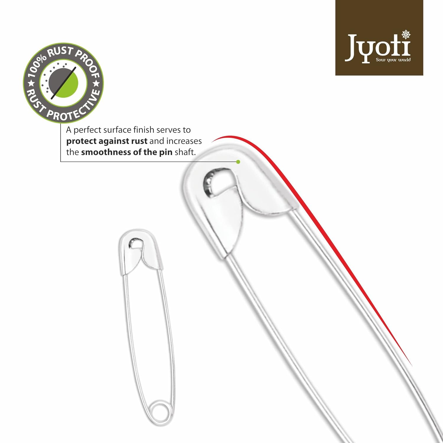 Safety Pins 4 Size 10Pcs Jyoti