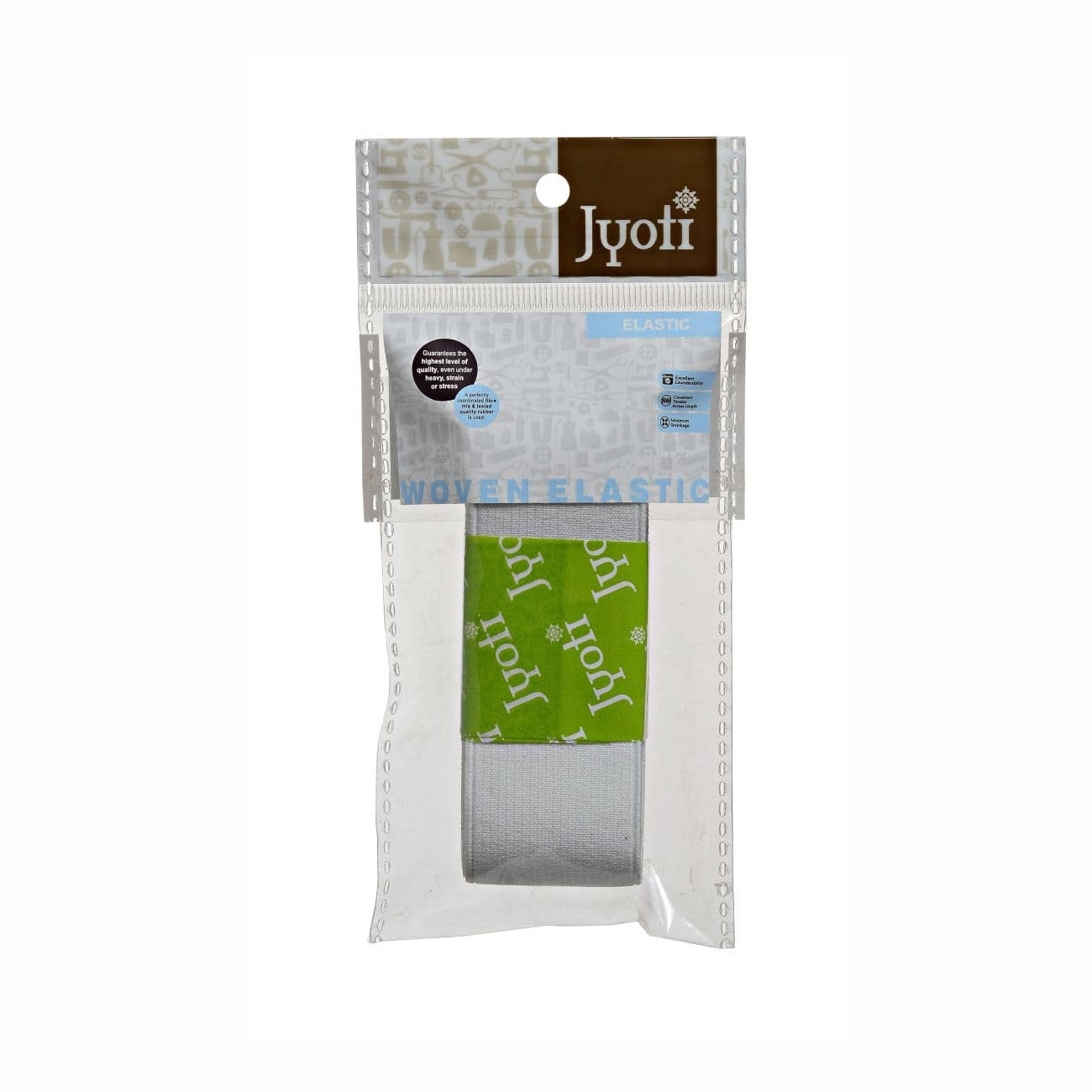 Woven Elastic 3/4``X1Mtr 1Pk Blister Jyoti