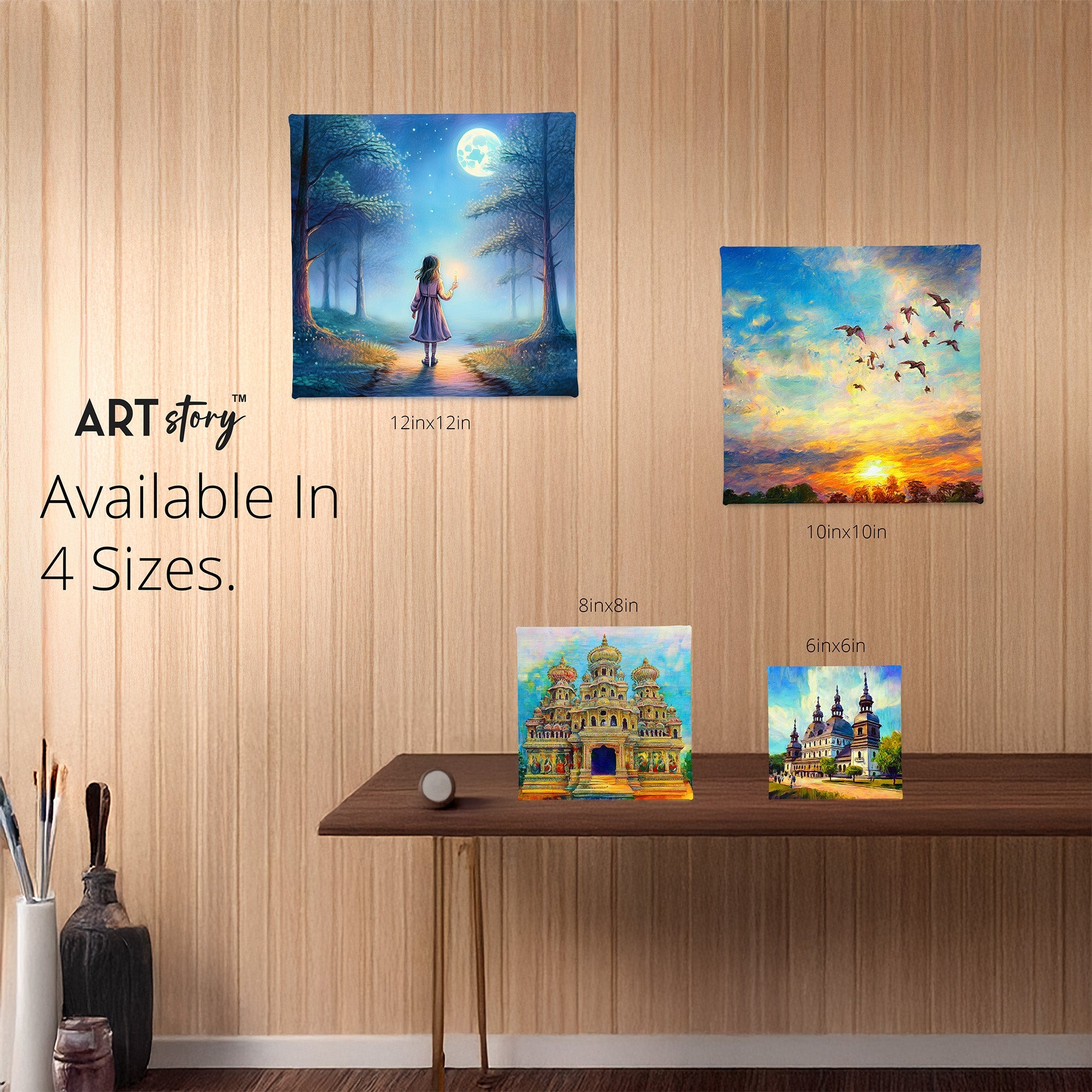 Ready to Display Canvas 6 X 6inch 250gsm MDF 5.5mm Thick