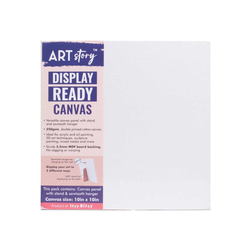 Ready to Display Canvas 10 X 10inch 250gsm MDF 5.5mm Thick
