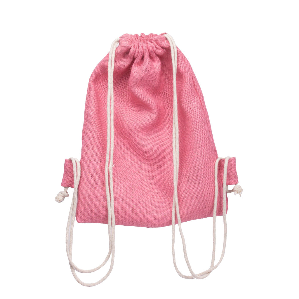Burlap Backpack Assorted Colours L16.9 X W12.9inch 1pc