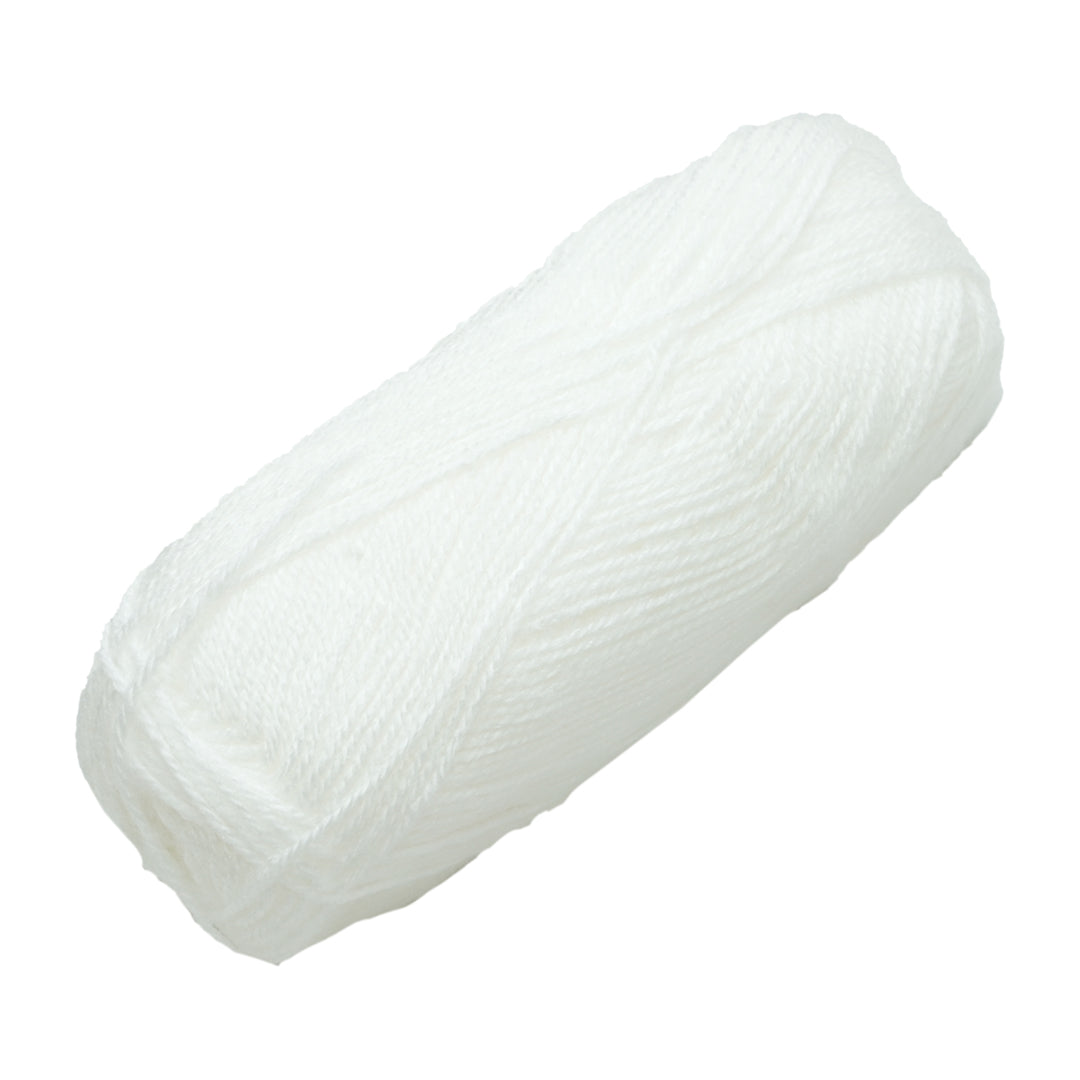 Soft Baby Knitting/Crochet Yarn 100% Acrylic White 267m 100g