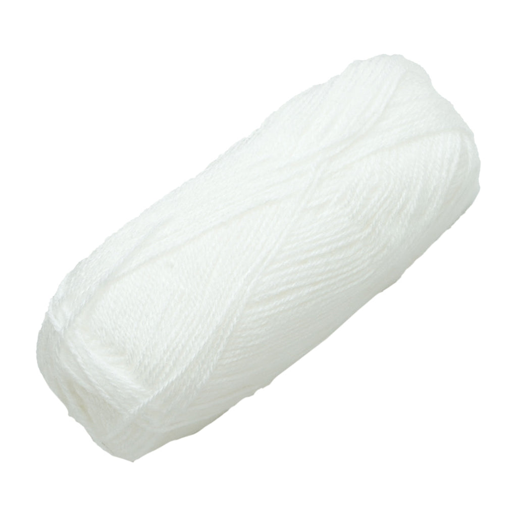 Soft Baby Knitting/Crochet Yarn 100% Acrylic White 267m 100g