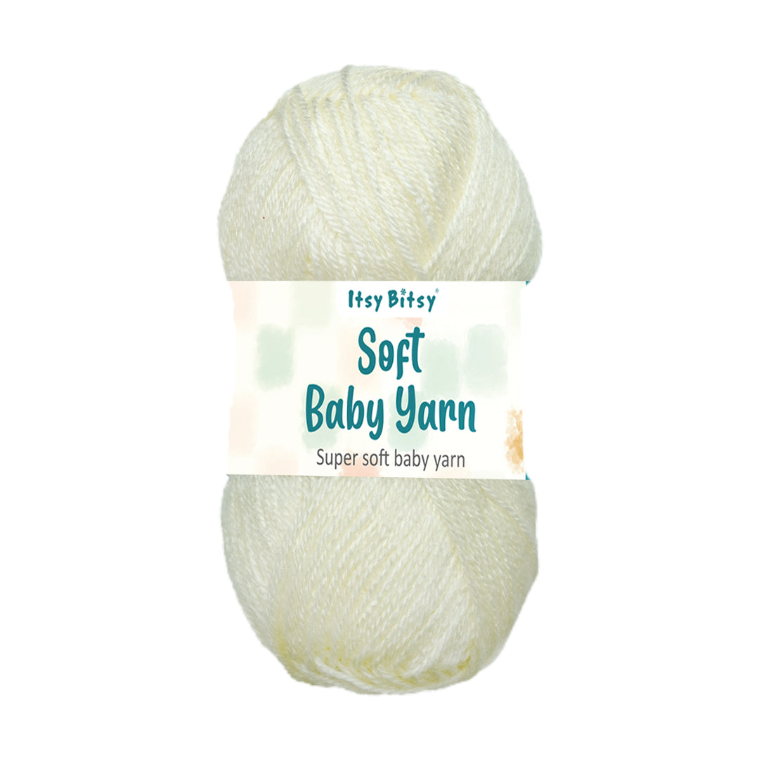 Soft Baby Knitting/Crochet Yarn 100% Acrylic Cream 267m 100g
