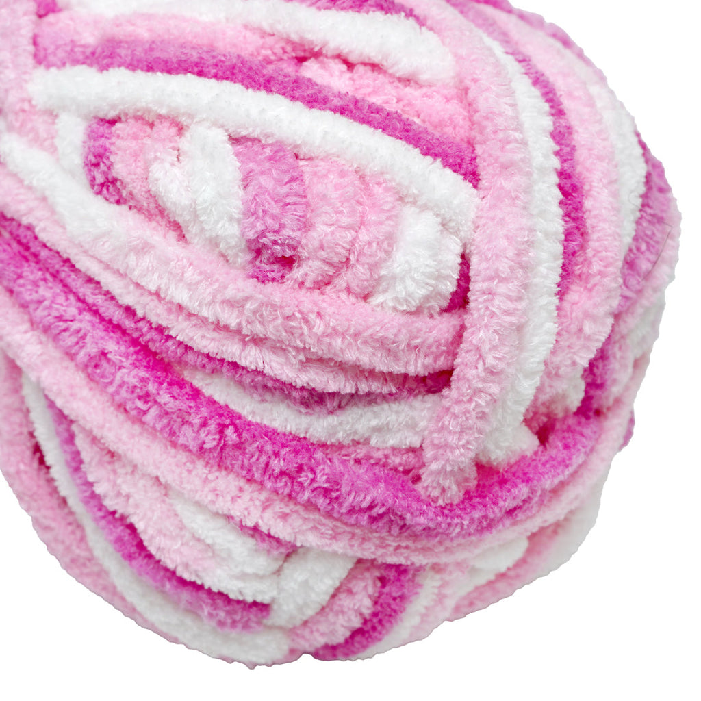 Snuggly Blanket Knitting/Crochet yarn Multi 100% Polyester Raspberry Rose Multi Colour 50m 100g
