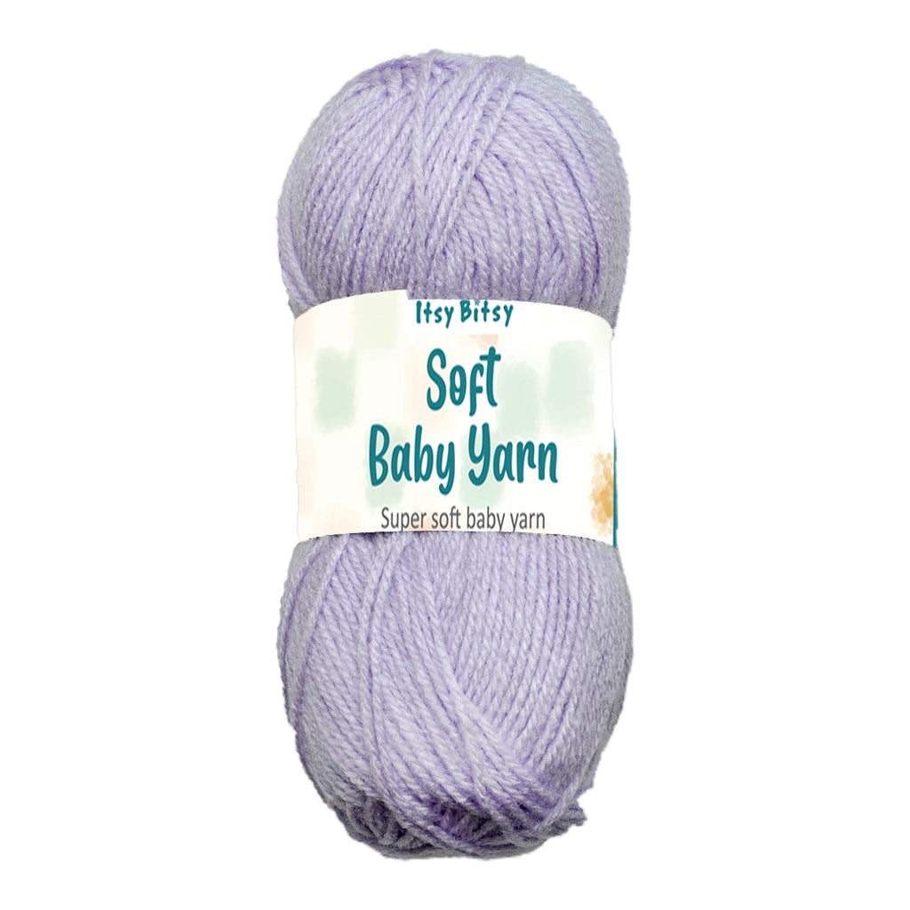 Soft Baby Knitting/Crochet Yarn 100% Acrylic Light Lavender 267m 100g