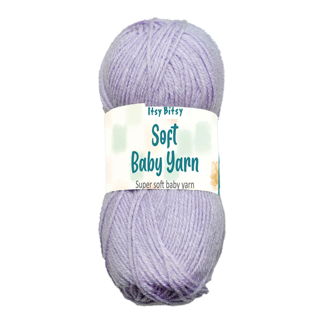 Soft Baby Knitting/Crochet Yarn 100% Acrylic Light Lavender 267m 100g