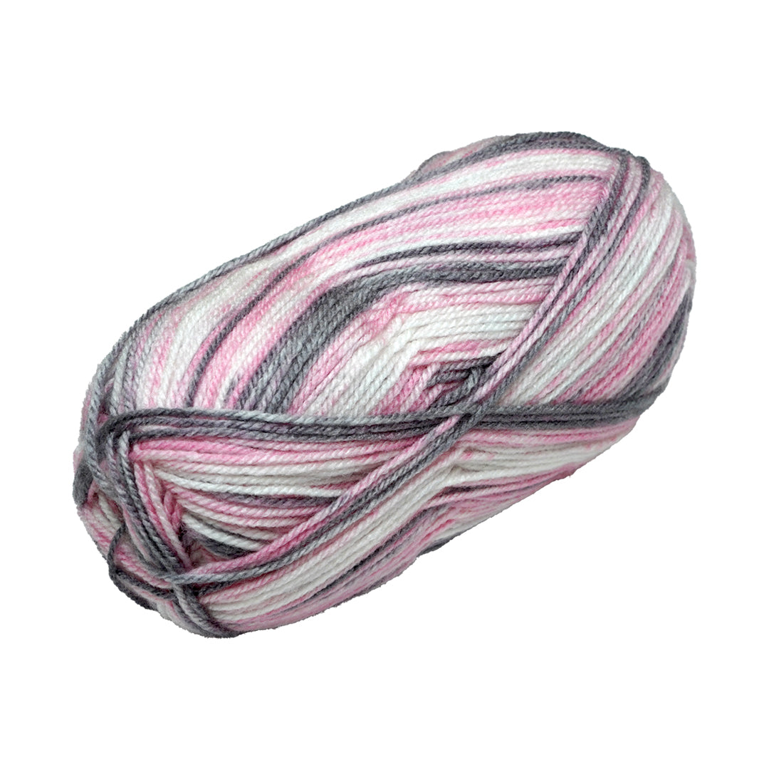Soft Baby Knitting/Crochet Yarn Multi 100% Acrylic Pink Dove 267m 100g