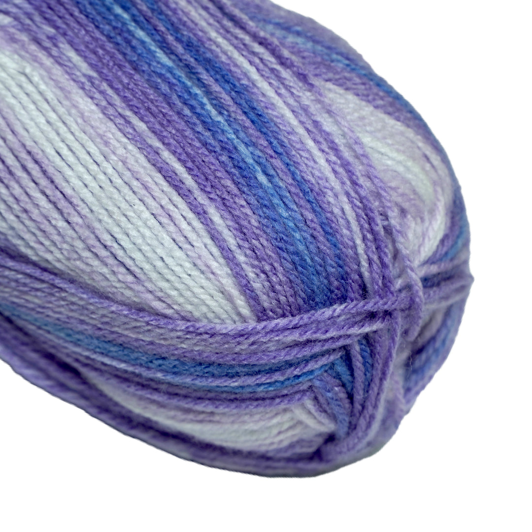 Soft Baby Knitting/Crochet Yarn Multi 100% Acrylic Lavender Meadow 267m 100g