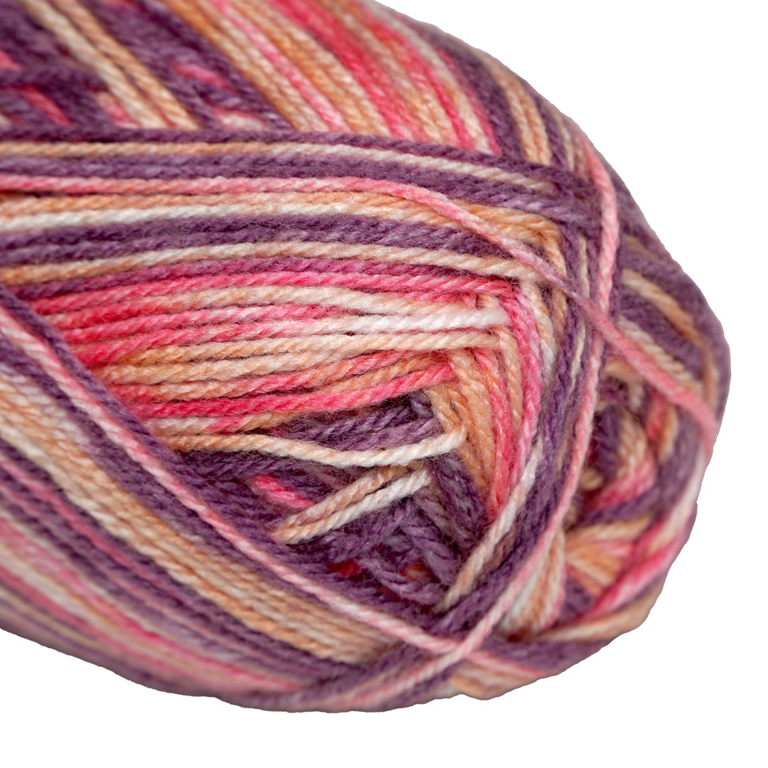 Soft Baby Knitting/Crochet Yarn Multi 100% Acrylic Rose Orchid 267m 100g