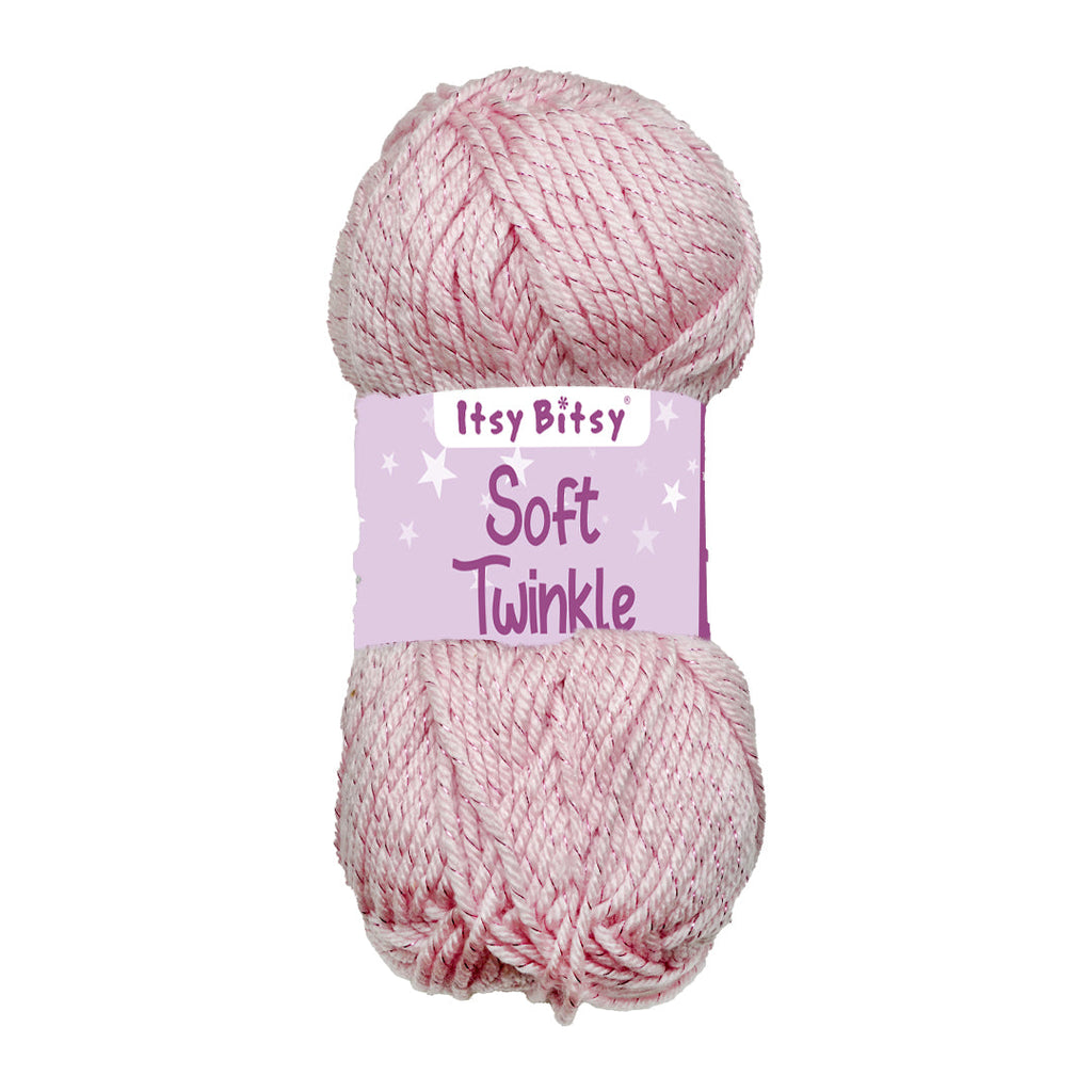 Soft Twinkle Knitting/Crochet Yarn 99% Anti Pill Acrylic Baby Pink 170m 100g