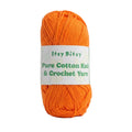 Pure Cotton Knitting/Crochet Yarn 100% Cotton Tangy Orange 130m 50g