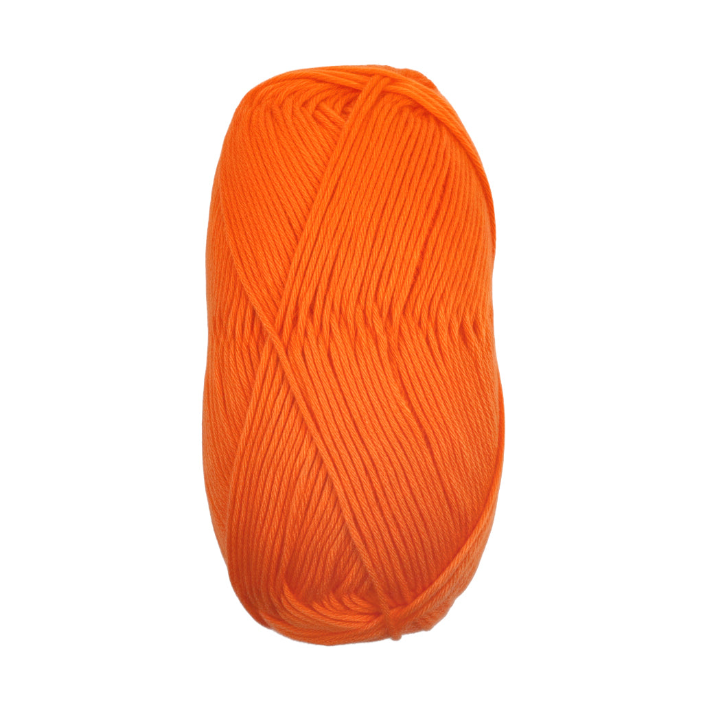Pure Cotton Knitting/Crochet Yarn 100% Cotton Tangy Orange 130m 50g