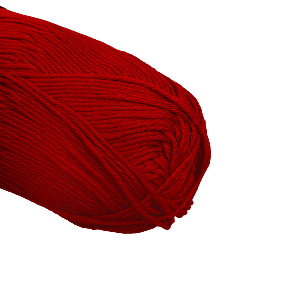 Pure Cotton Knitting/Crochet Yarn 100% Cotton Red Robin 130m 50g