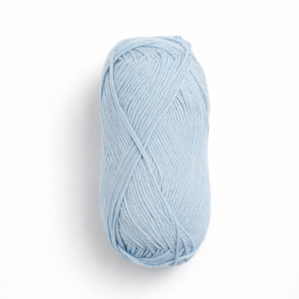 Pure Cotton Knitting/Crochet Yarn 100% Cotton Pale Ash Blue 130m 50g