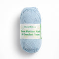 Pure Cotton Knitting/Crochet Yarn 100% Cotton Pale Ash Blue 130m 50g