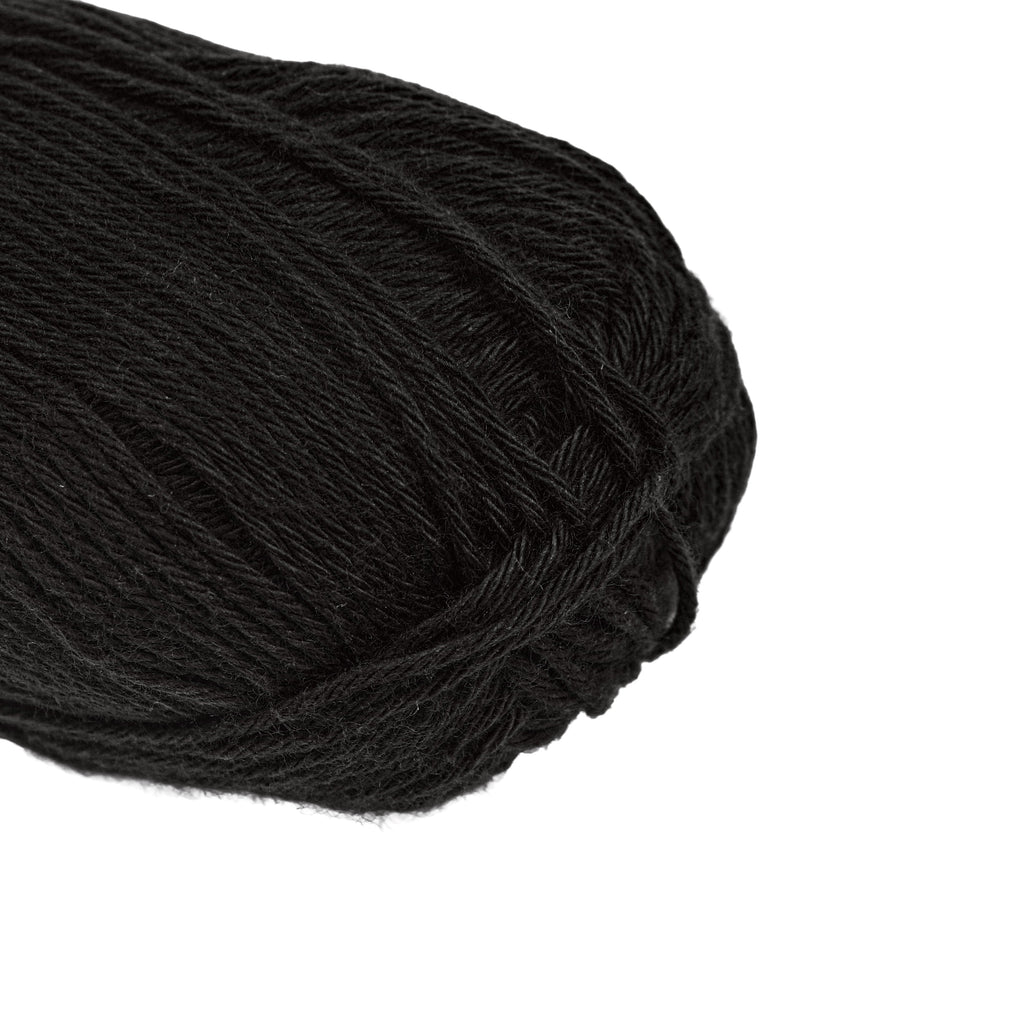 Pure Cotton Knitting/Crochet Yarn 100% Cotton Soot black 130m 50g