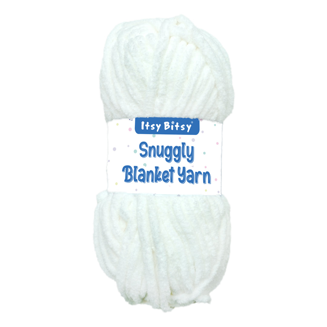 Snuggly Blanket Knitting/Crochet Yarn 100% Polyester White 50m 100g