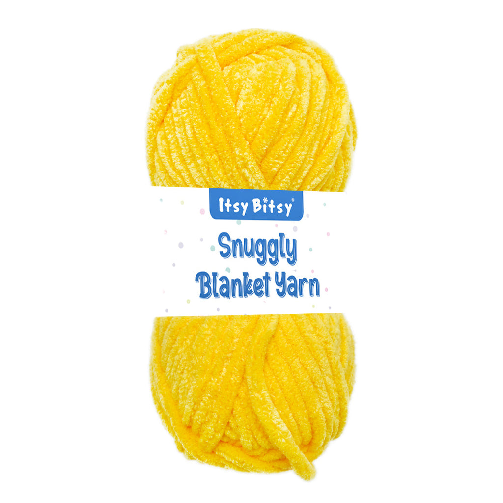 Snuggly Blanket Knitting/Crochet Yarn 100% Polyester Yellow 50m 100g