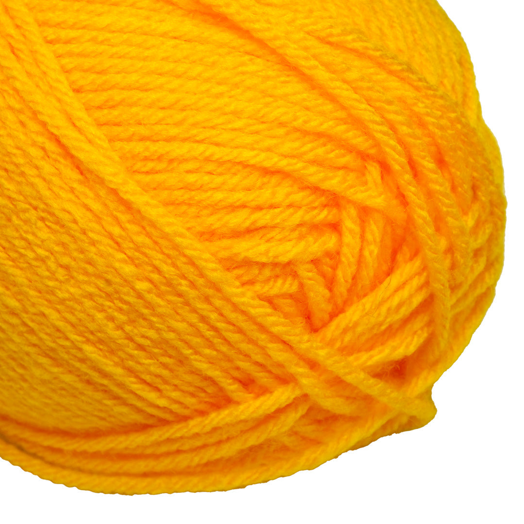 Velvet Touch Knitting/Crochet Yarn 100% Acrylic Yellow 200m 100g