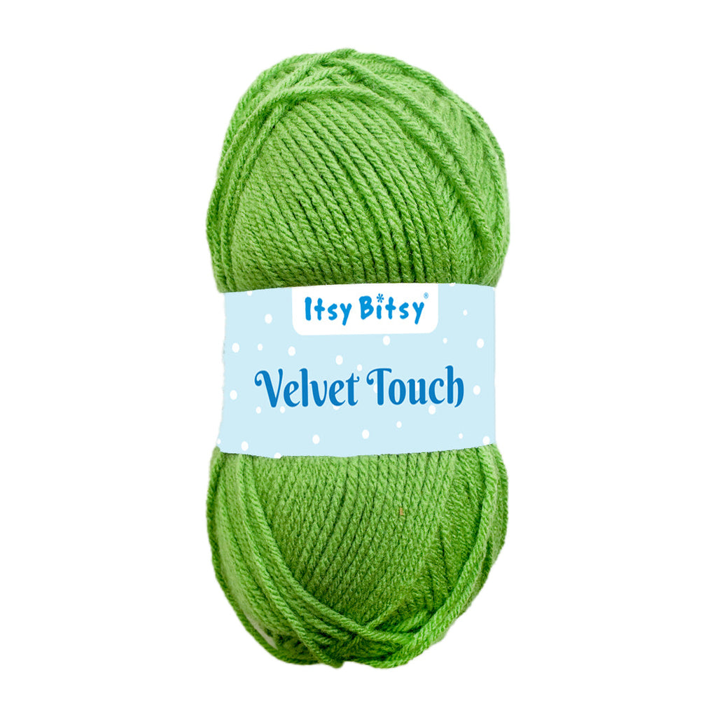 Velvet Touch Knitting/Crochet Yarn 100% Acrylic Pear Green 200m 100g