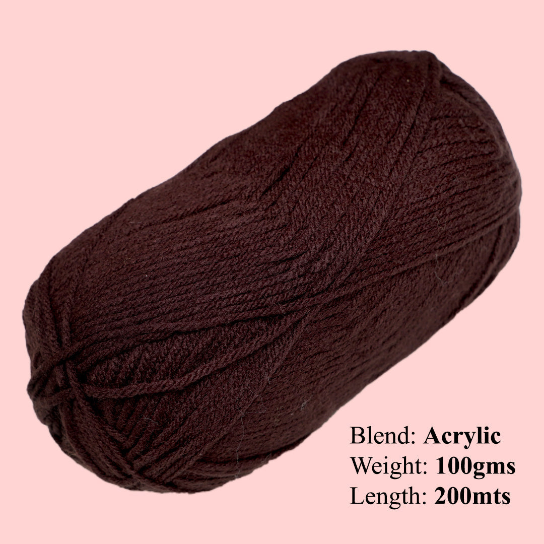 Velvet Touch Knitting/Crochet Yarn 100% Acrylic Cappuccino 200m 100g
