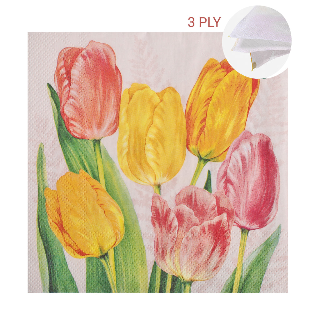 Decoupage Napkin Tulip Gallery 15 X 13inch 3PLY 1pc