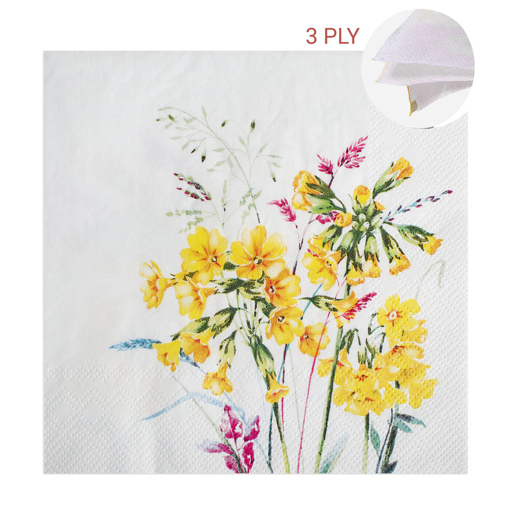 Decoupage Napkin Wildflower Field 18 X 13inch 3PLY 1pc