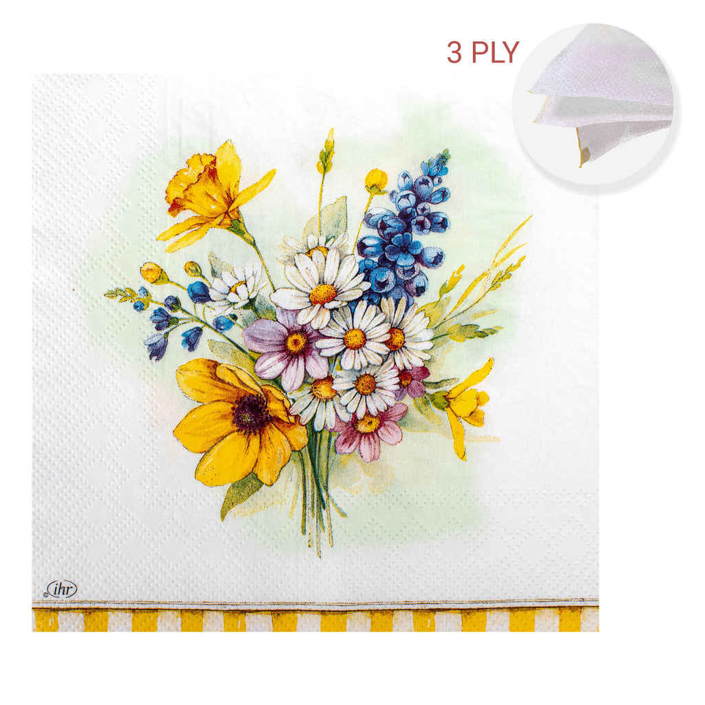 Decoupage Napkin Pretty Petals 13 X 13inch 3PLY 1pc