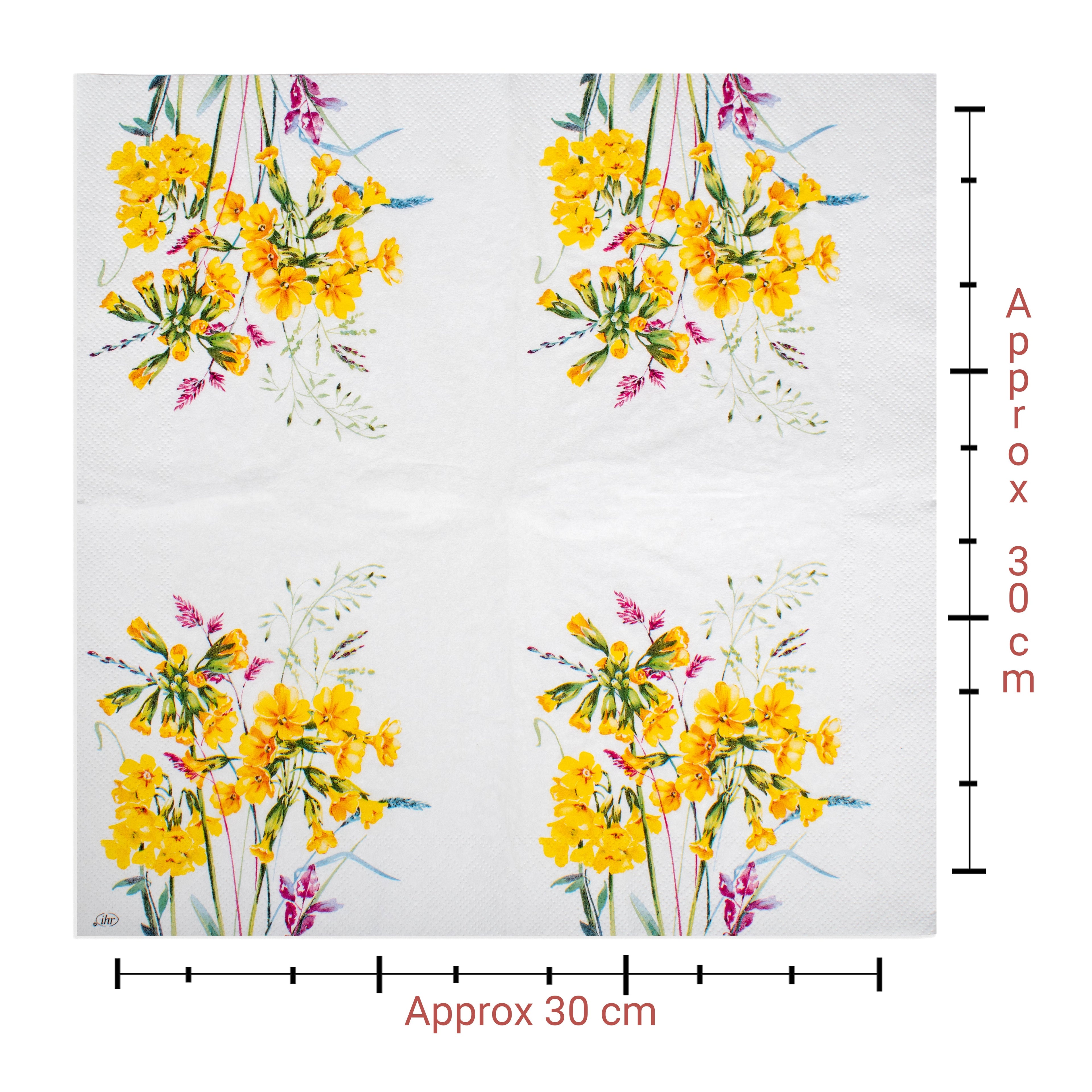 Decoupage Napkin Floral Whisper 13 X 13inch 3PLY 1pc