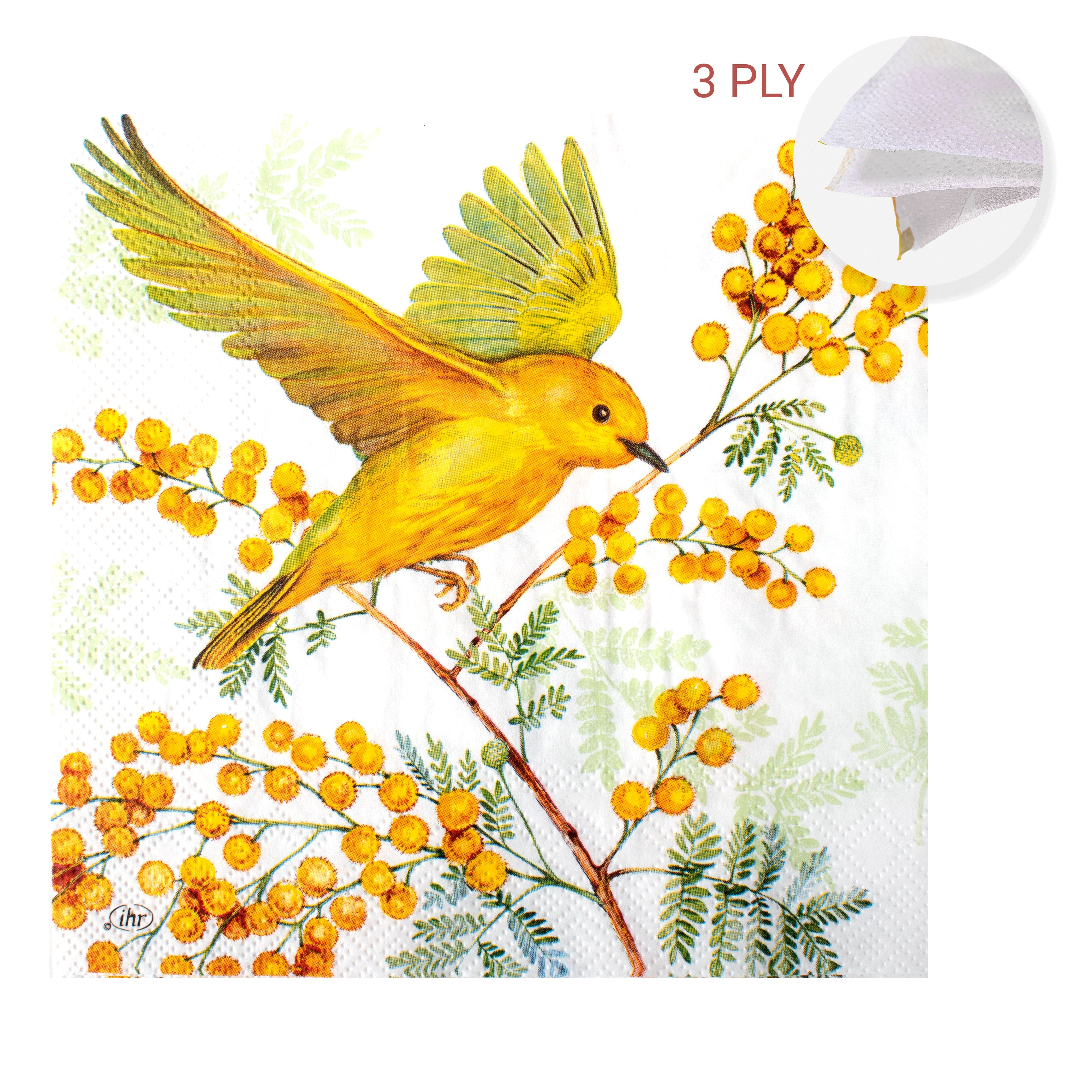 Decoupage Napkin Songbird 13 X 13inch 3PLY 1pc