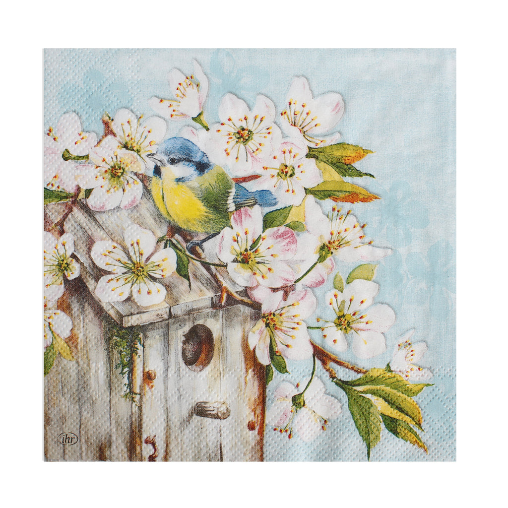 Decoupage Napkin Birdhouse Blossom 26 X 13inch 3PLY 1pc