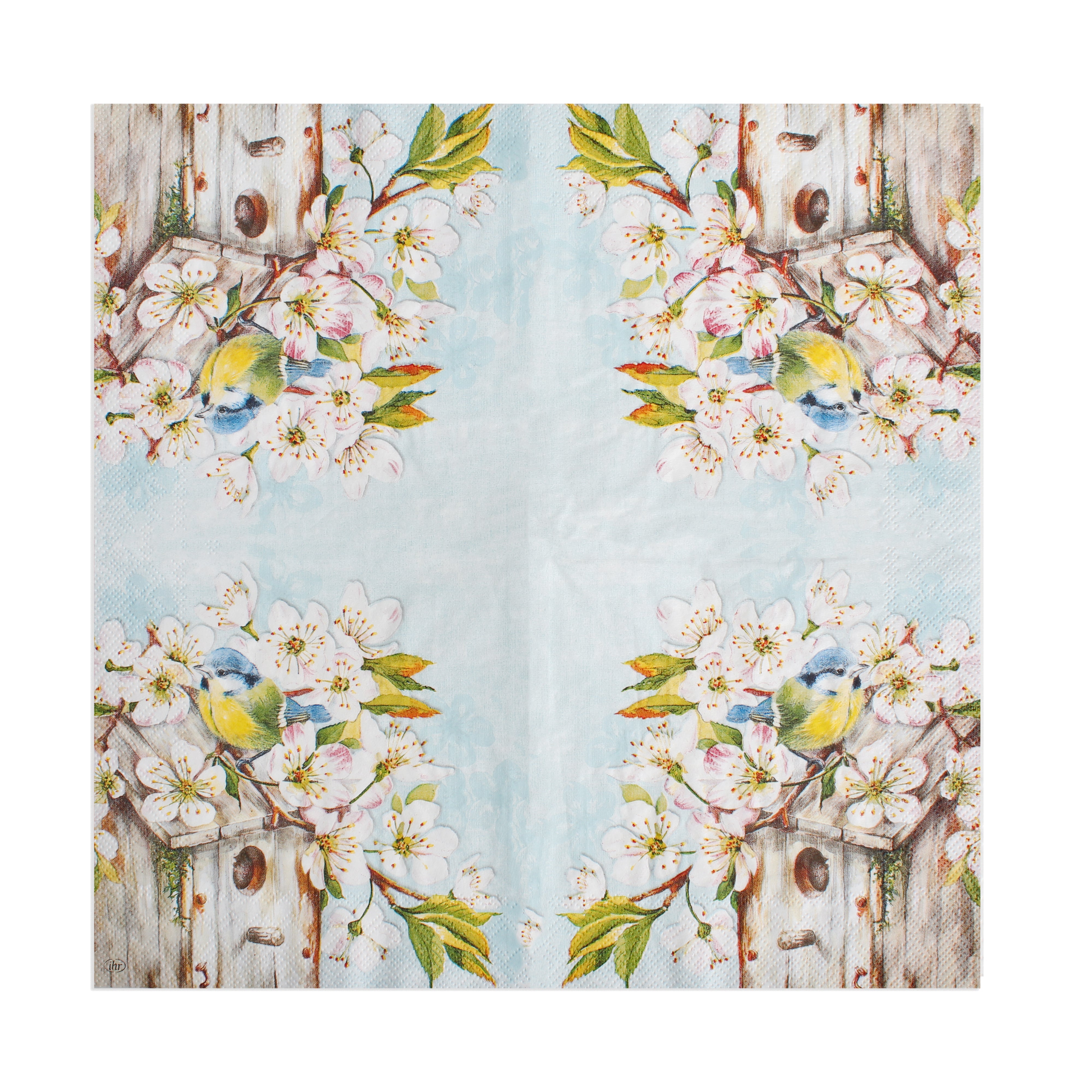 Decoupage Napkin Birdhouse Blossom 26 X 13inch 3PLY 1pc