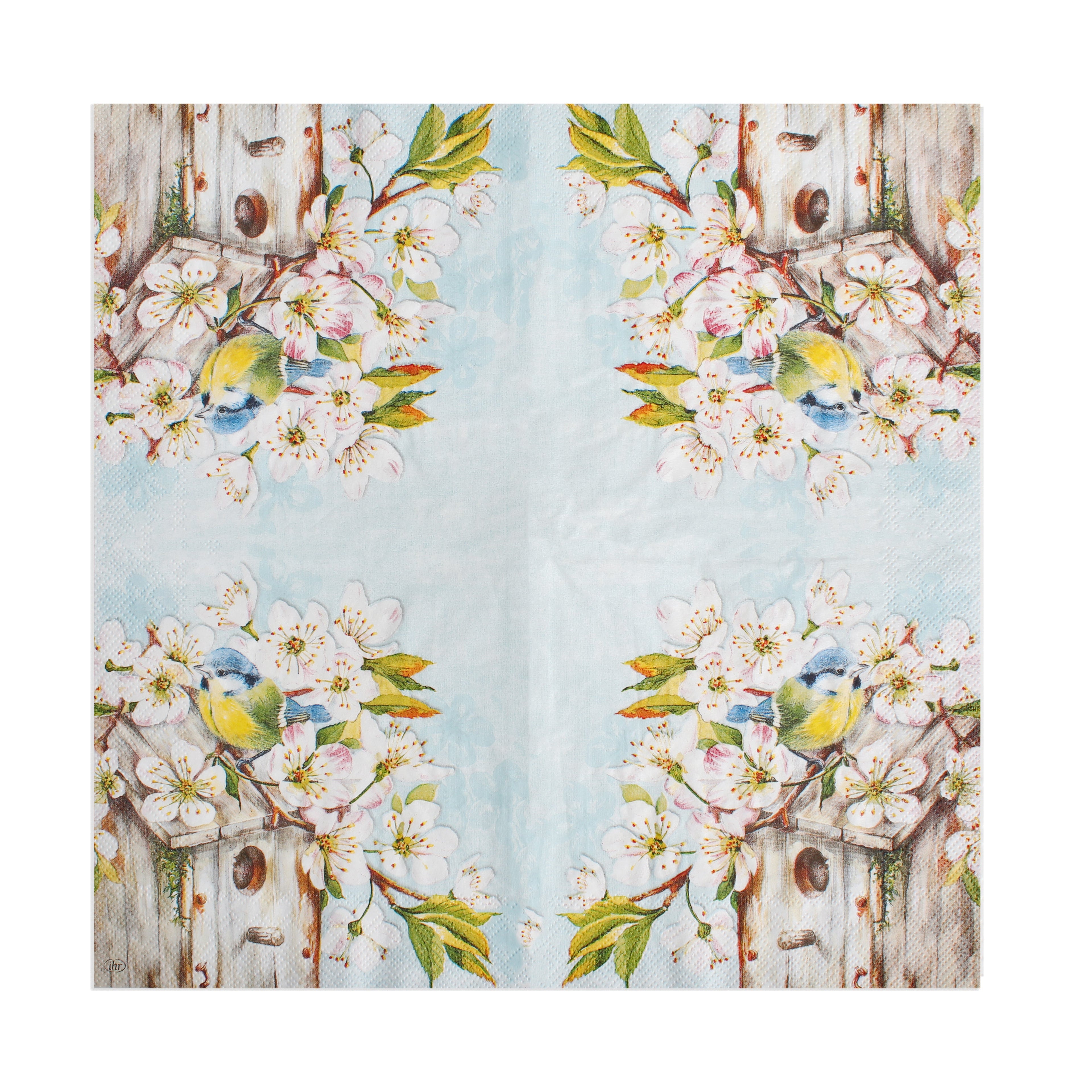 Decoupage Napkin Birdhouse Blossom 26 X 13inch 3PLY 1pc