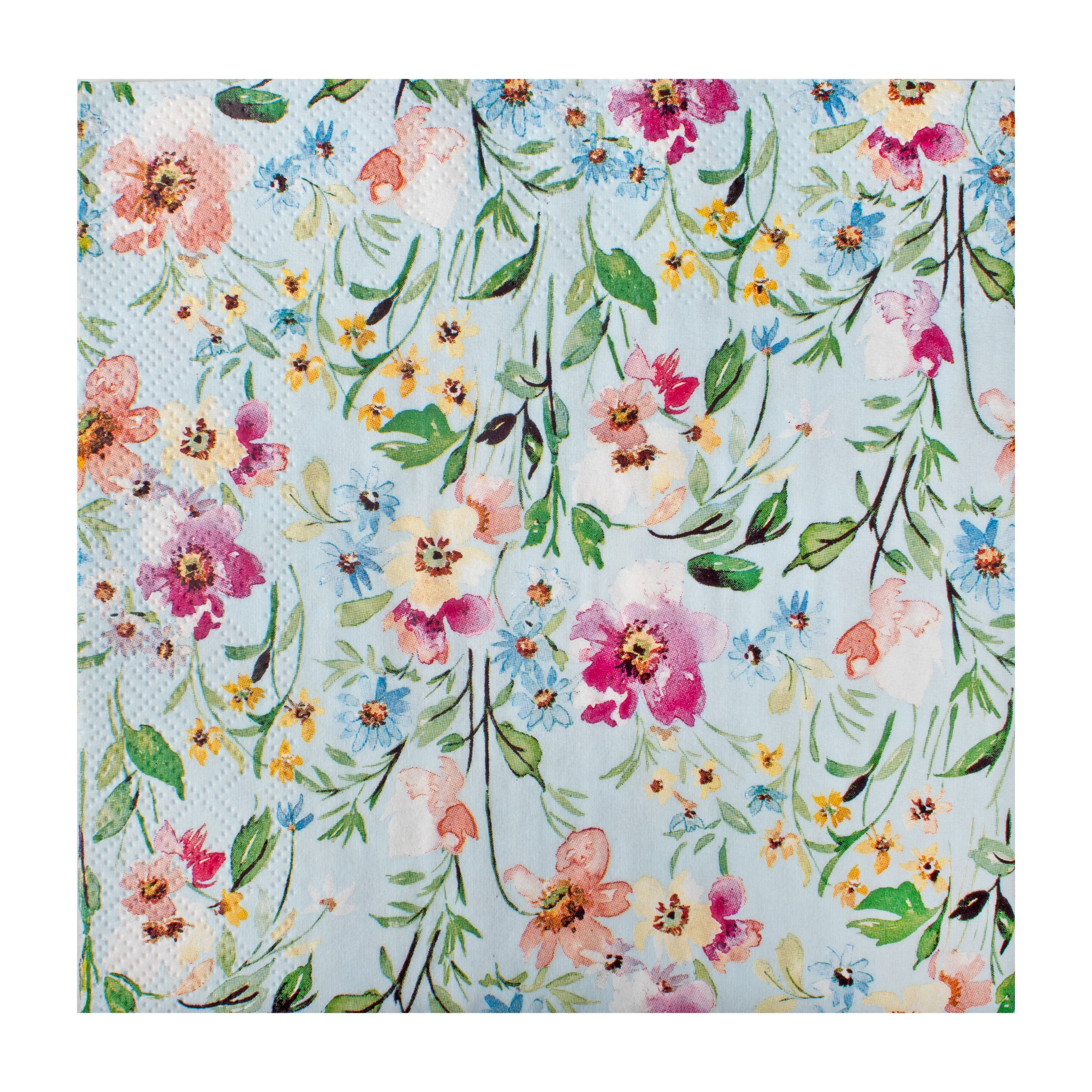 Decoupage Napkin Delightful Bloom - Blue 13 X 13inch 3PLY 1pc