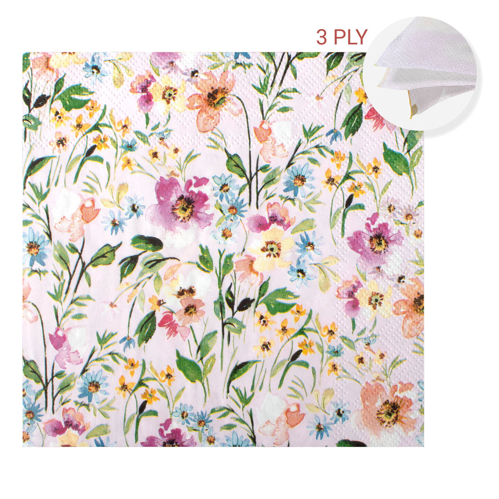 Decoupage Napkin Delightful Bloom - Pink 13 X 13inch 3PLY 1pc