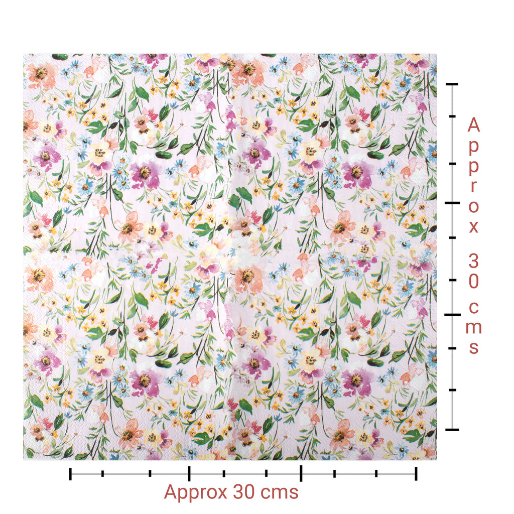 Decoupage Napkin Delightful Bloom - Pink 13 X 13inch 3PLY 1pc